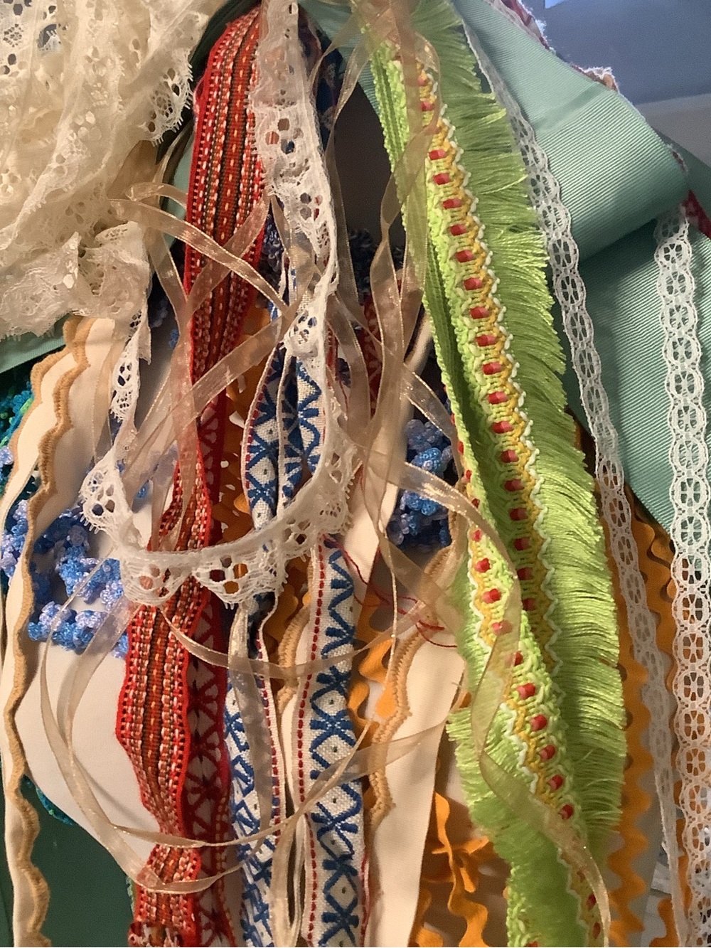Large Lot of Eclectic Ribbons and Trim both NEW and GOOD conditions